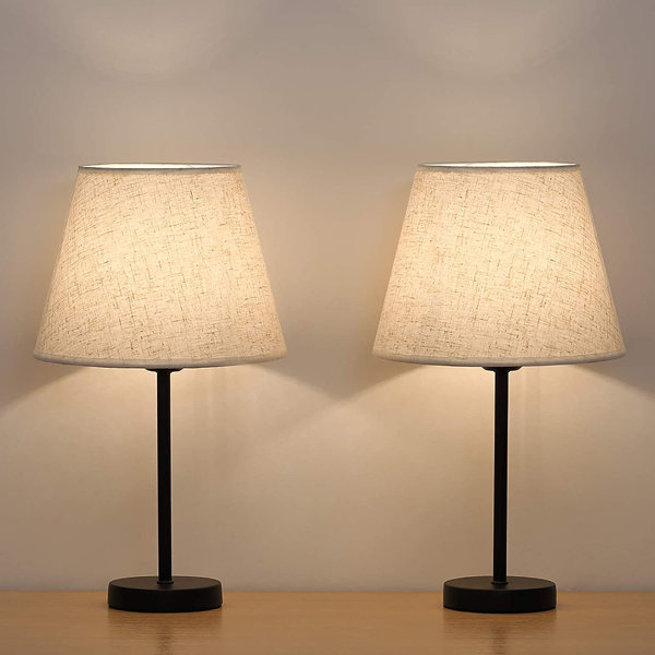Latitude Run® Bedside Table Lamps Small Nightstand Lamps Set Of 2